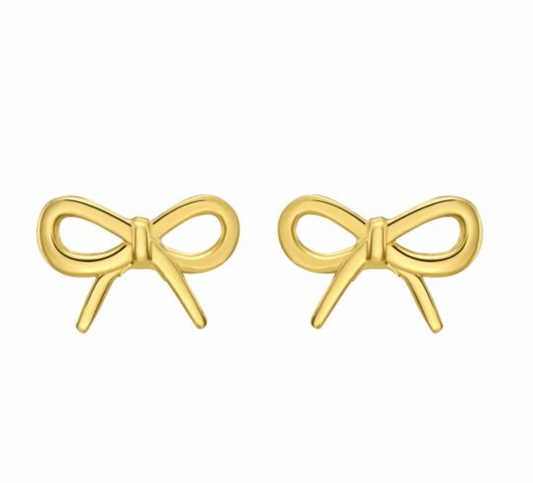 14K Small Bow Earring