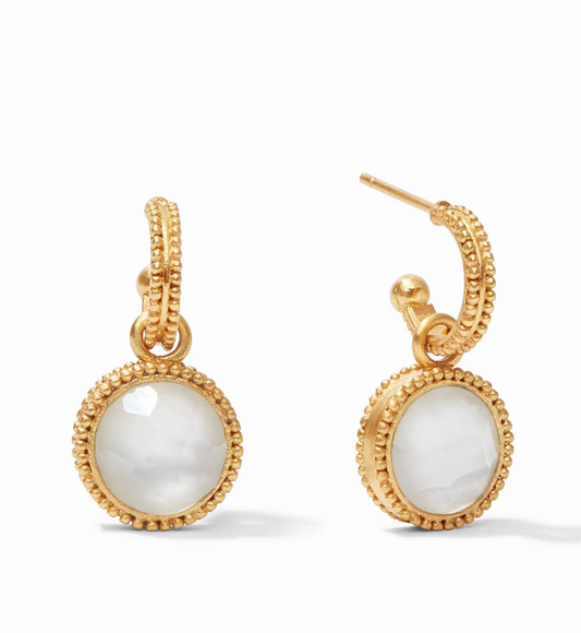 Fluer-de-Lis Hoop & Charm Iridescent Clear
