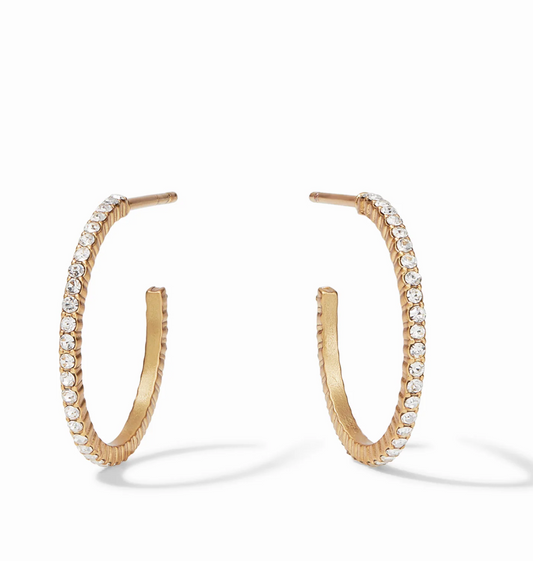Windsor Hoop Gold Crystal-Small