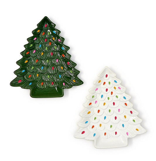 Decked Out Vintage Tree Serving Plate