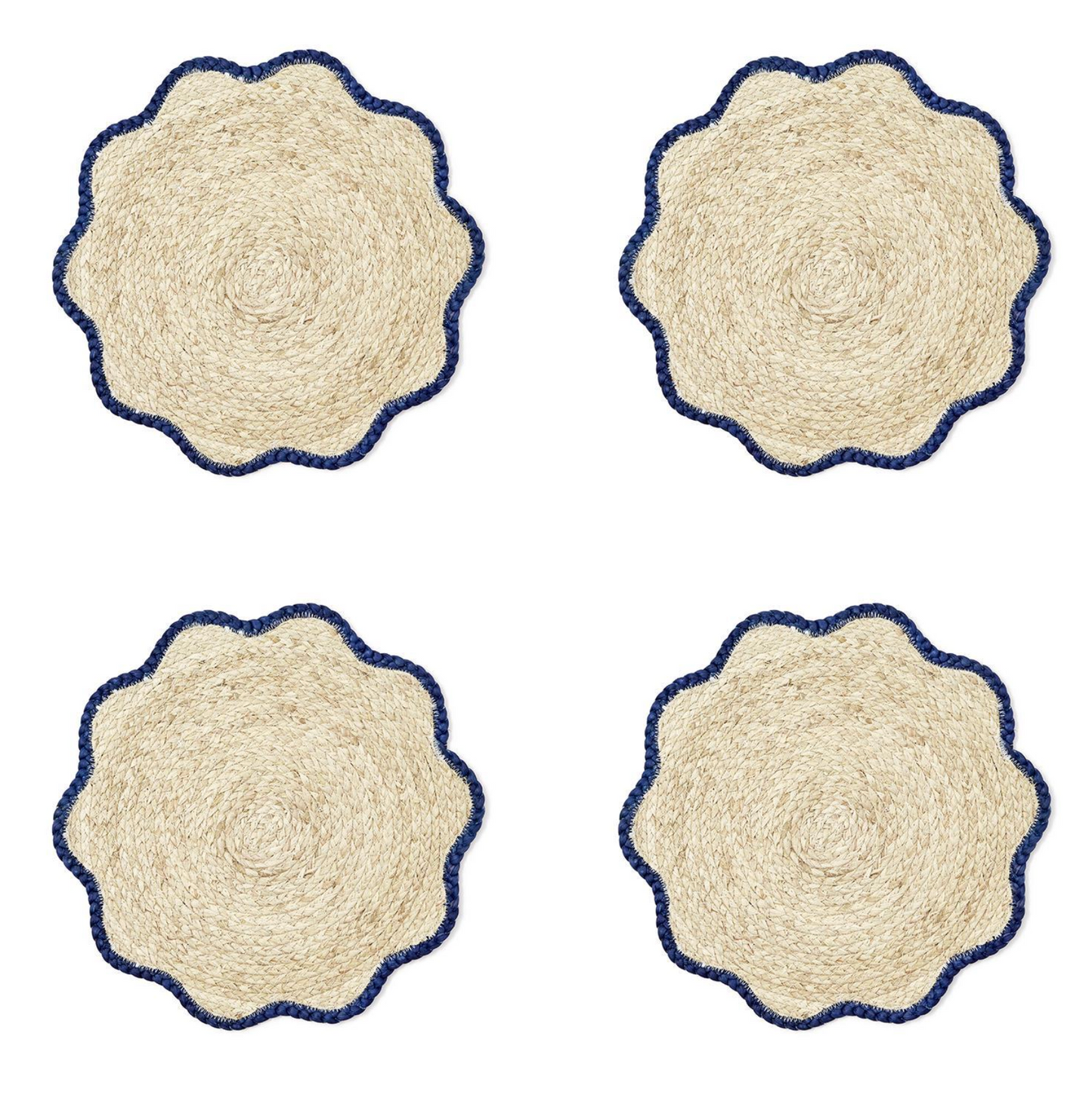S/4 Handwoven Scalloped Edge Placemats