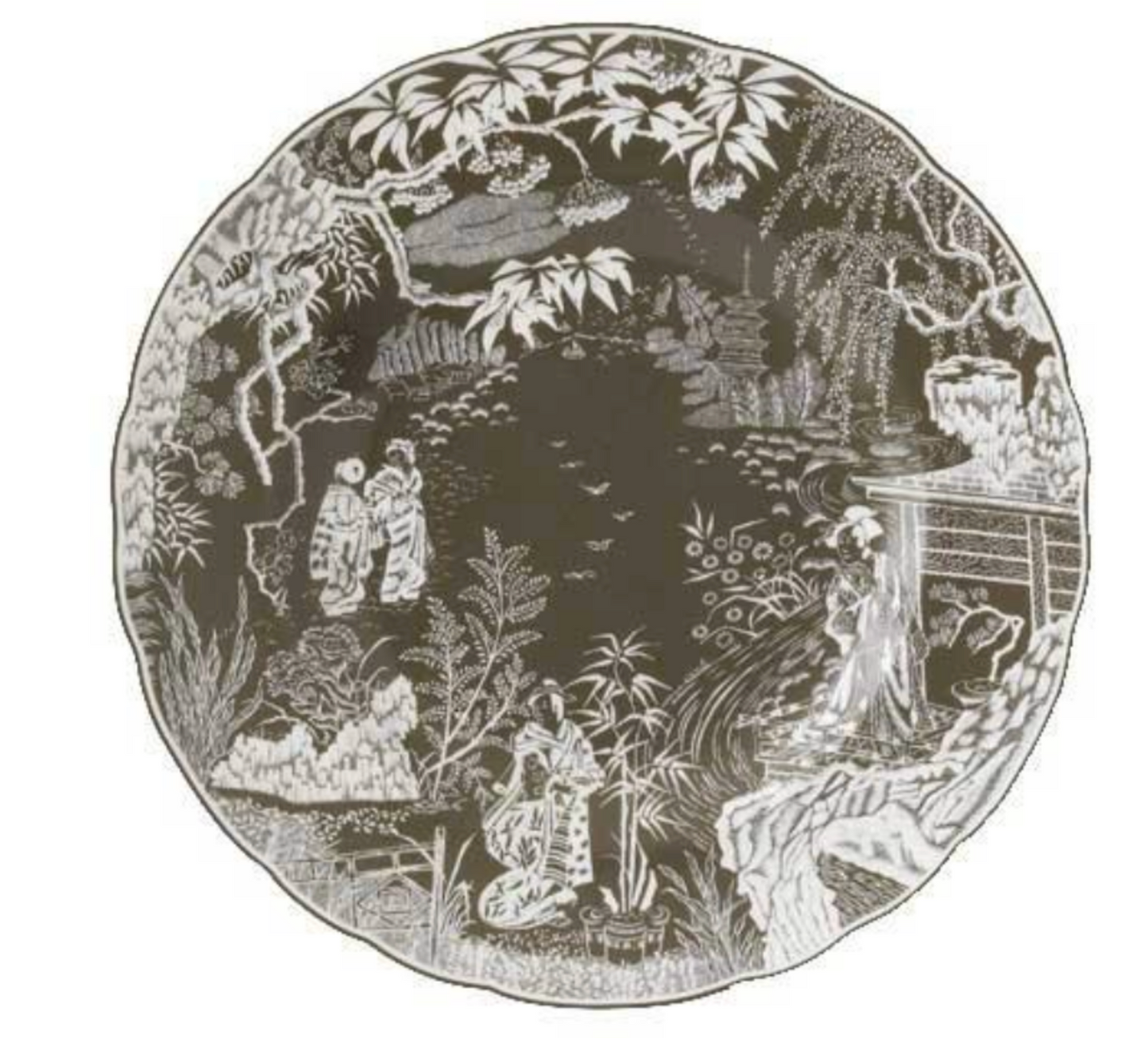 Mikado Taupe Dinner Plate