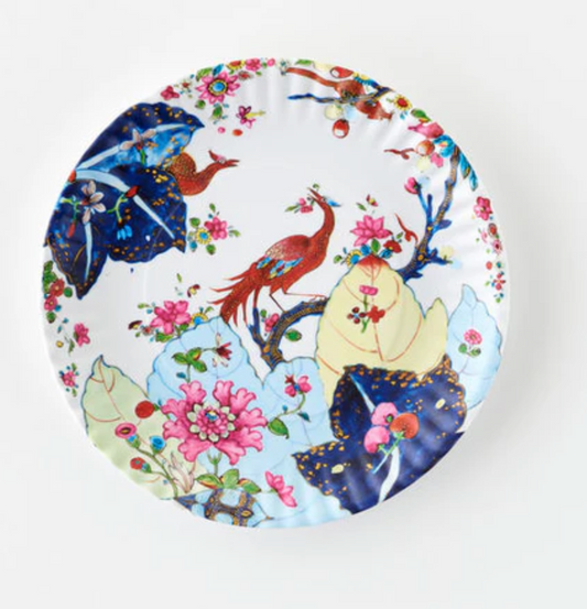 Set of 4 Melamine Tobacco Leaf "Paper" Plate
