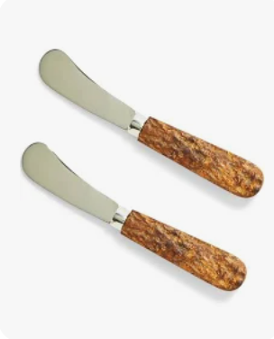 Set of 2 Bark Handle Spreaders