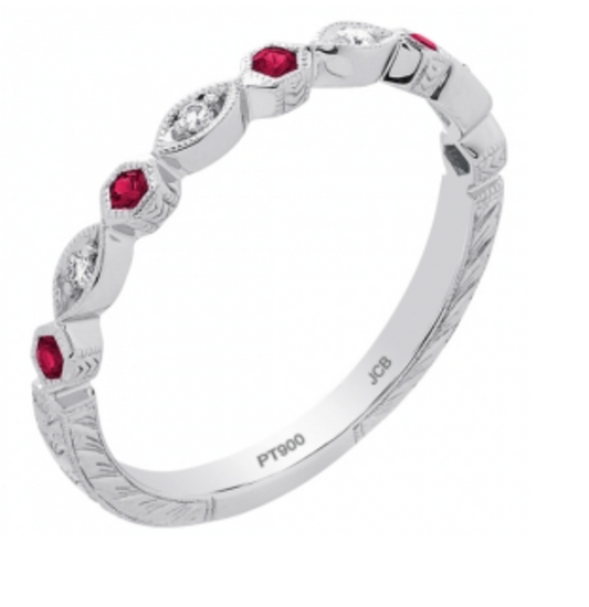 PLAT Dia / Ruby Antique Band