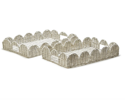 All Weather Wicker Rectangle Serving Tray-Small