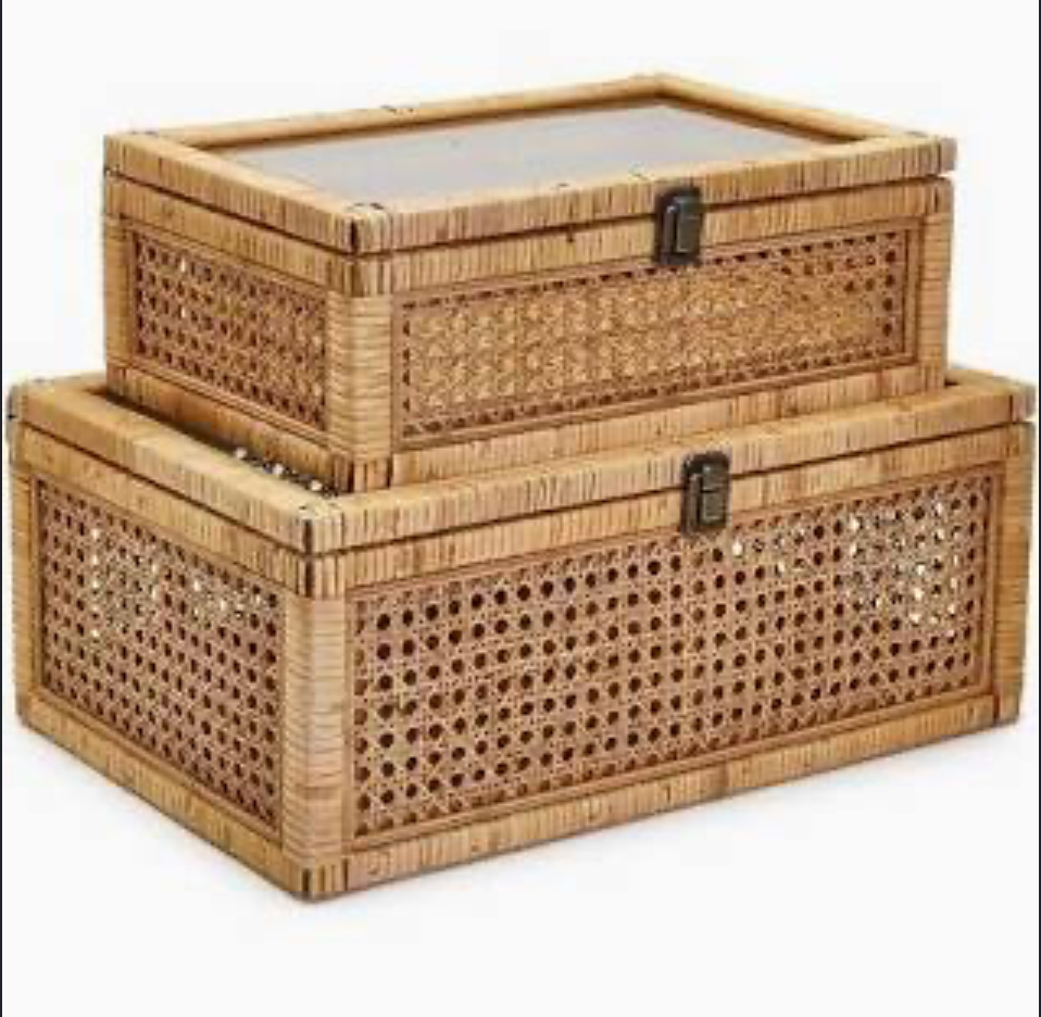Rattan Decorative Storage Boxes (Small)
