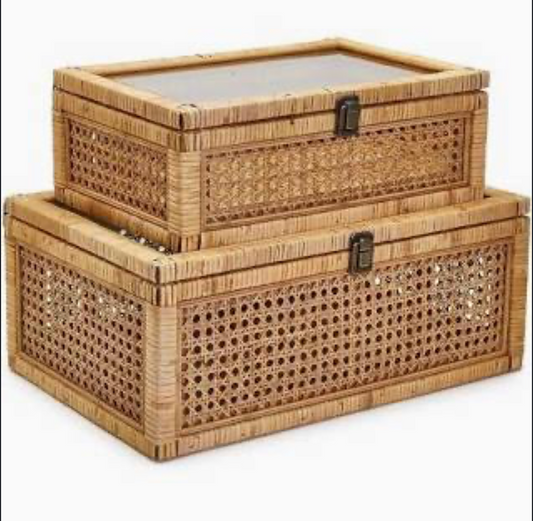 Rattan Decorative Storage Boxes (Small)