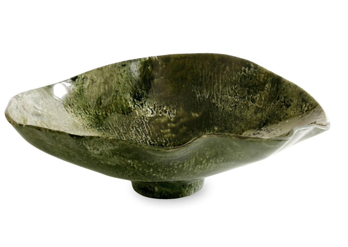 RESIN Malachite Large Oval Bowl (Green)