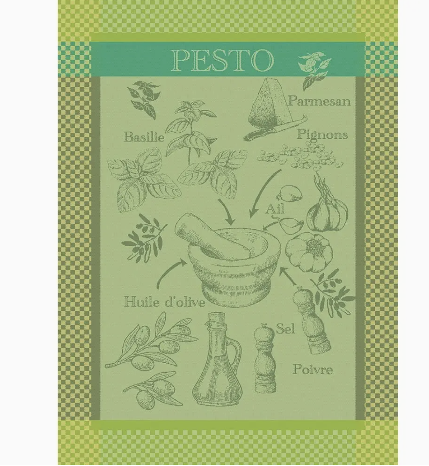 Pesto Verde Kitchen Towel