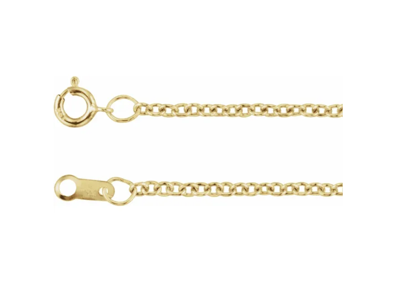1.5mm 14kt YG Cable Chain 18"