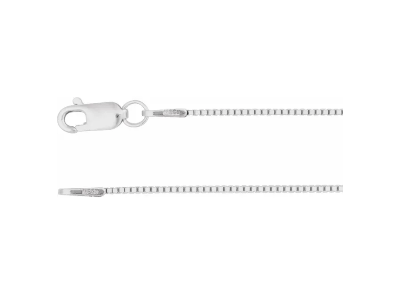 14KW 20" 0.75mm Classic Box Chain with Lobster Lock