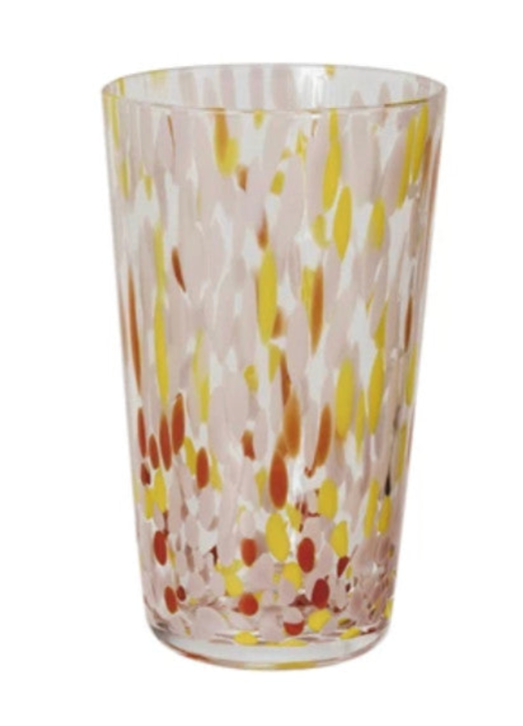 14 oz. Blown Confetti Drinking Glass