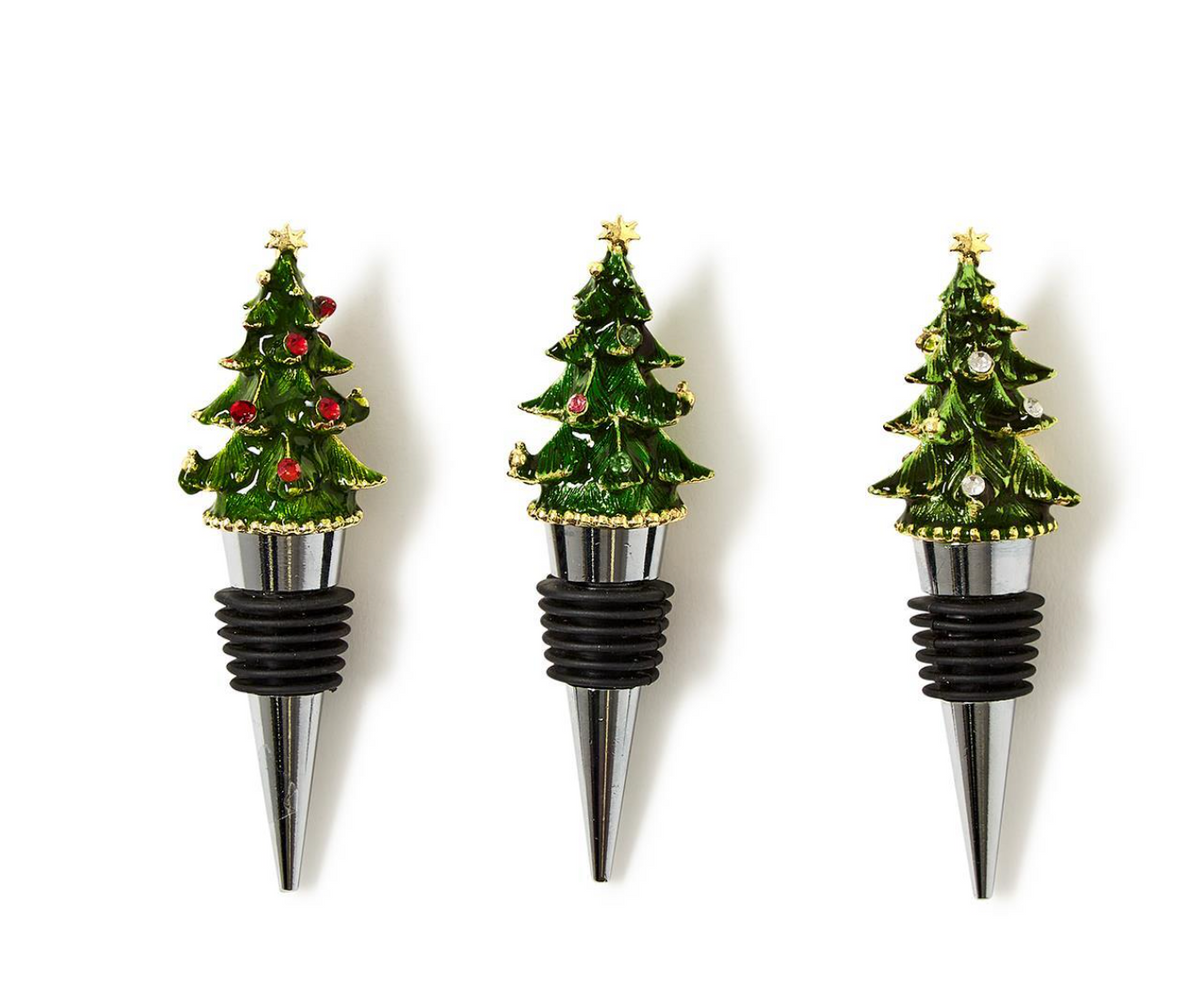 Jeweled Christmas Tree Jeweled Bottle Stopper