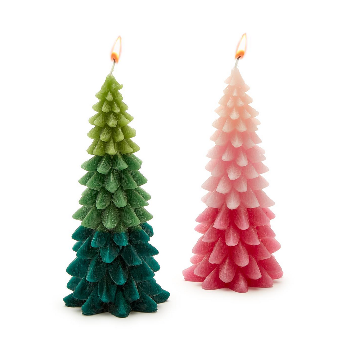 Ombré Christmas Tree Candle