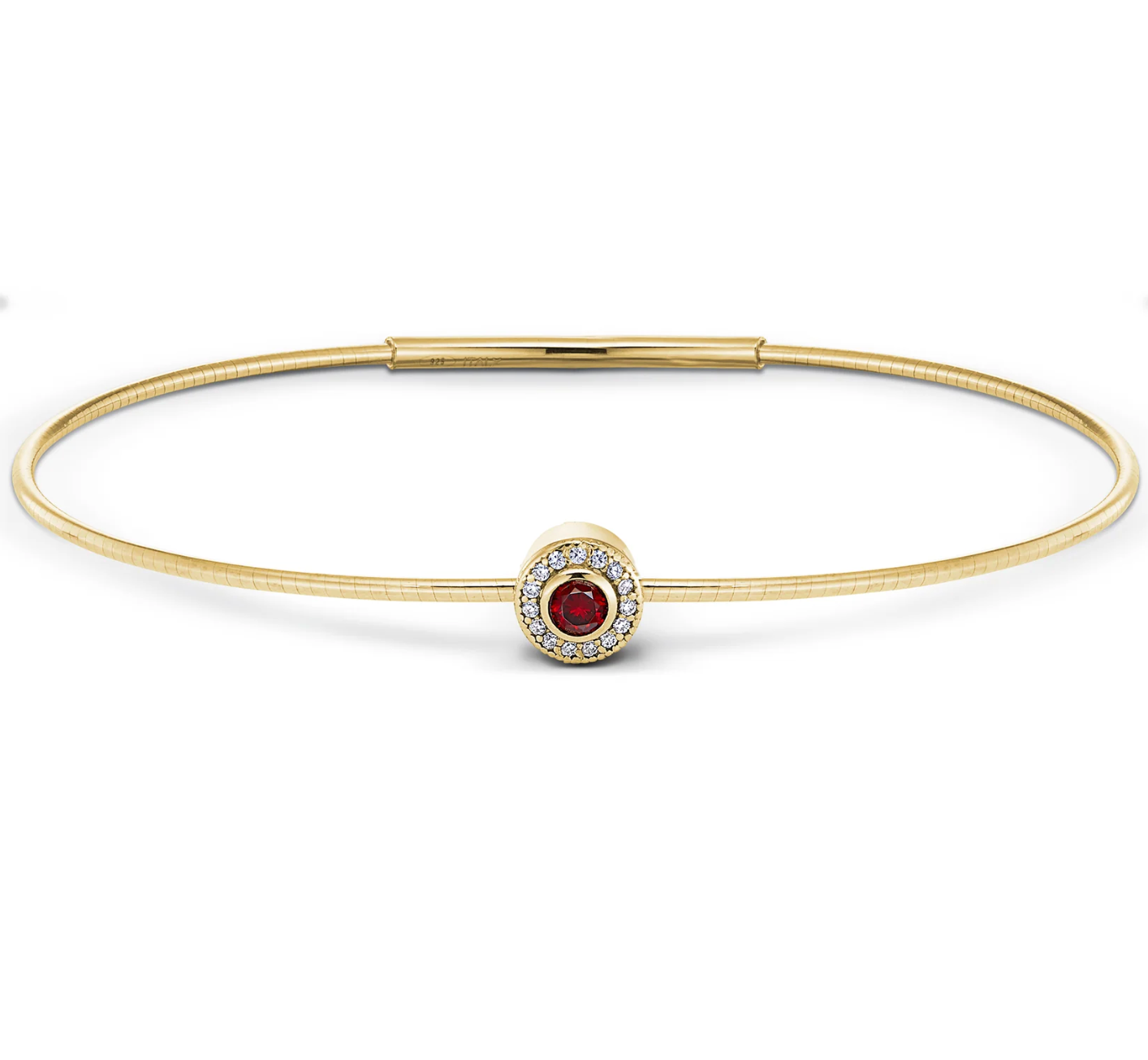 January Birthstone Bracelet Charm-Gold