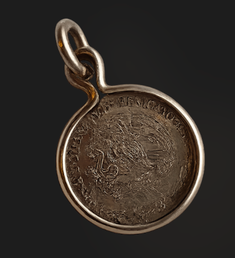 Vintage Mexican Eagle Coin Pendant