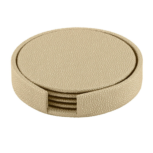 Round Skate Champagne Boxed Coaster Set of 4