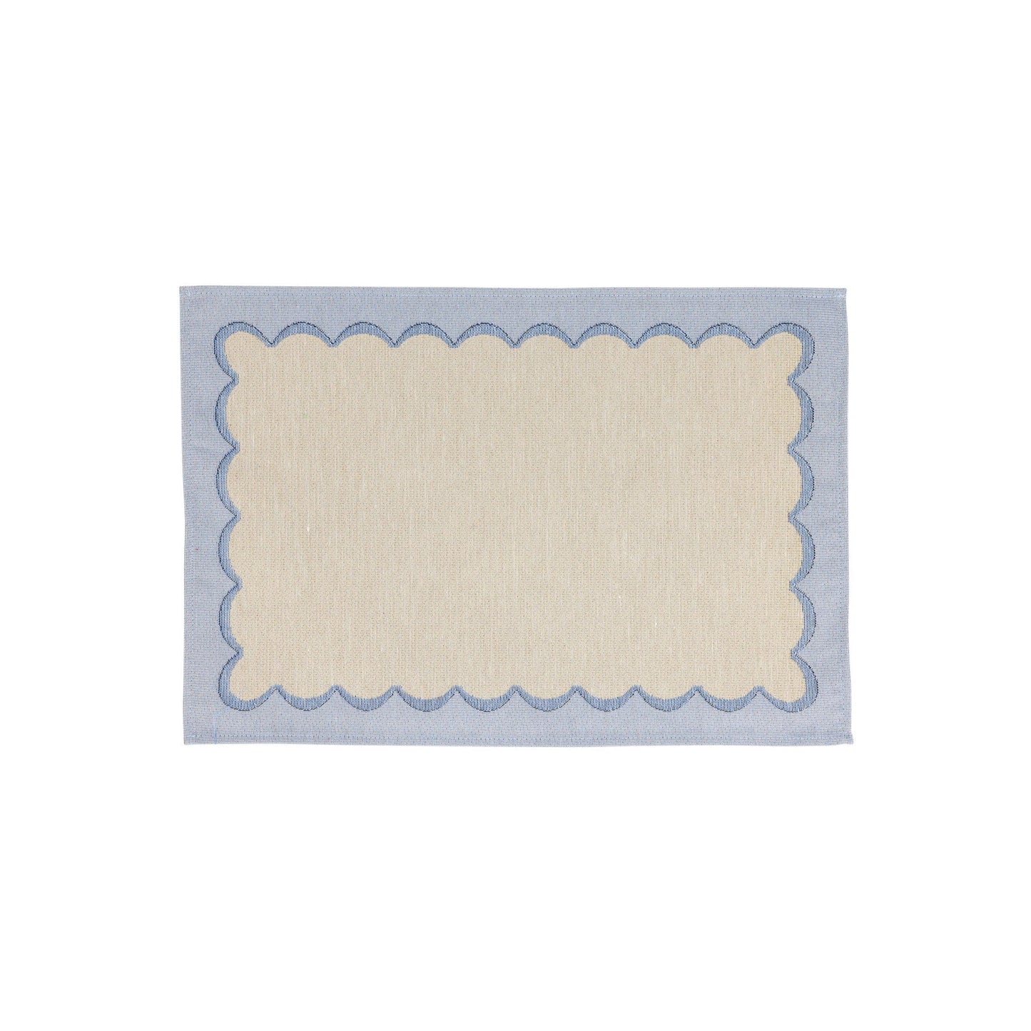 Blue Scalloped Placemats - Set of 4