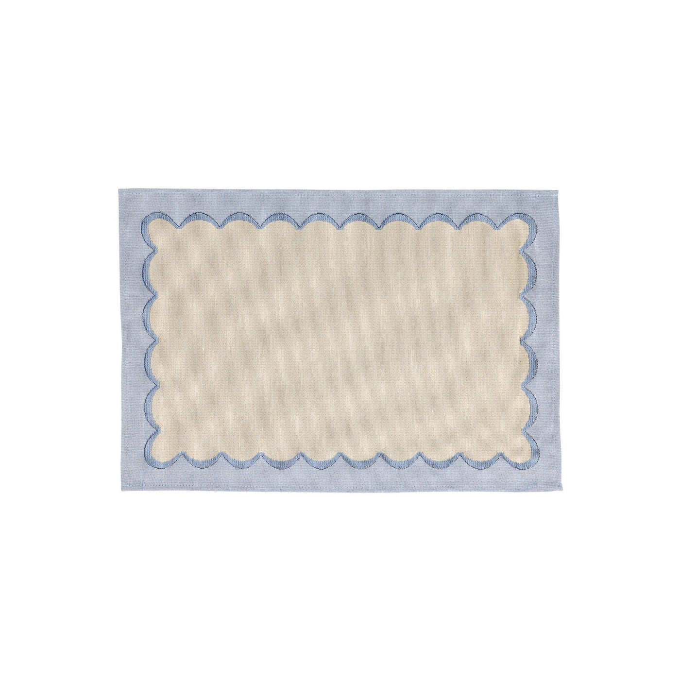 Blue Scalloped Placemats - Set of 4