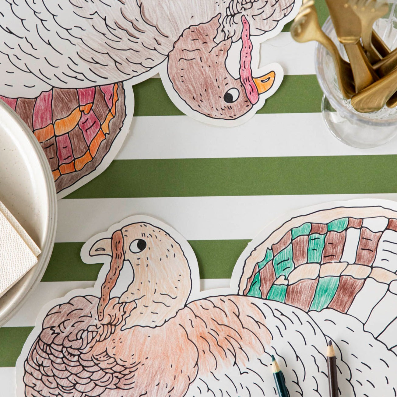 Die Cut Harvest Turkey Placemat-12 Sheets