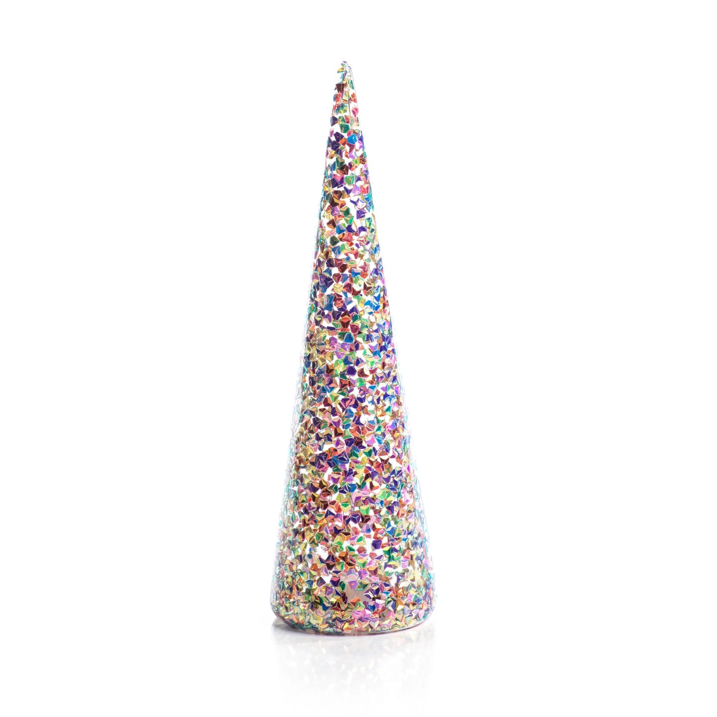 LED Multicolor Sequin Tree 8"