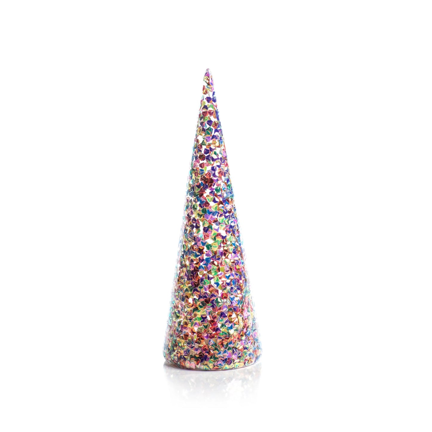 LED Multicolor Sequin Tree 8"