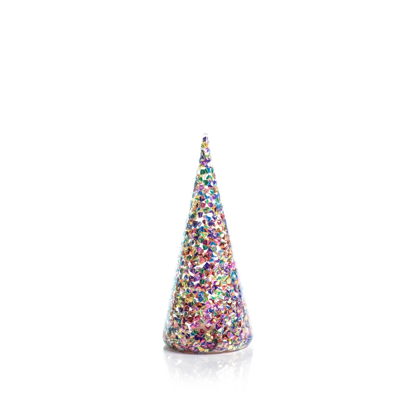 LED Multicolor Sequin Tree 8"