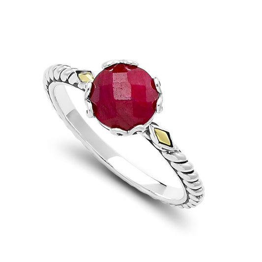 SS/18K Ruby Ring