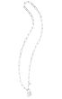 22'' Sterling Silver Paperclip Necklace w/ Lock Pendant