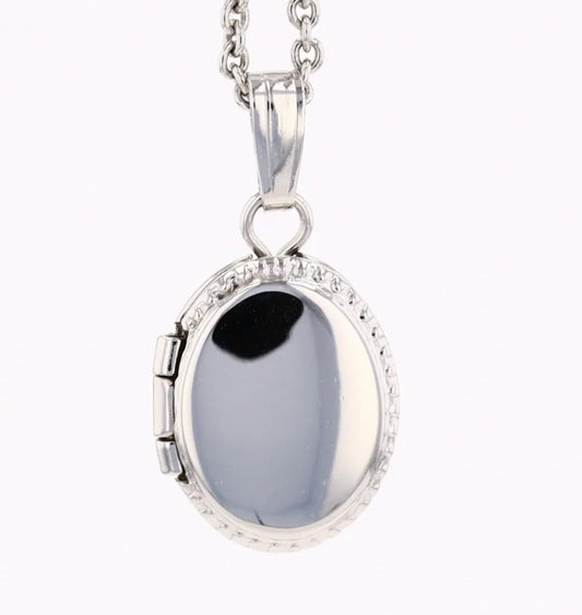 SS Locket w/ Beaded Edge
