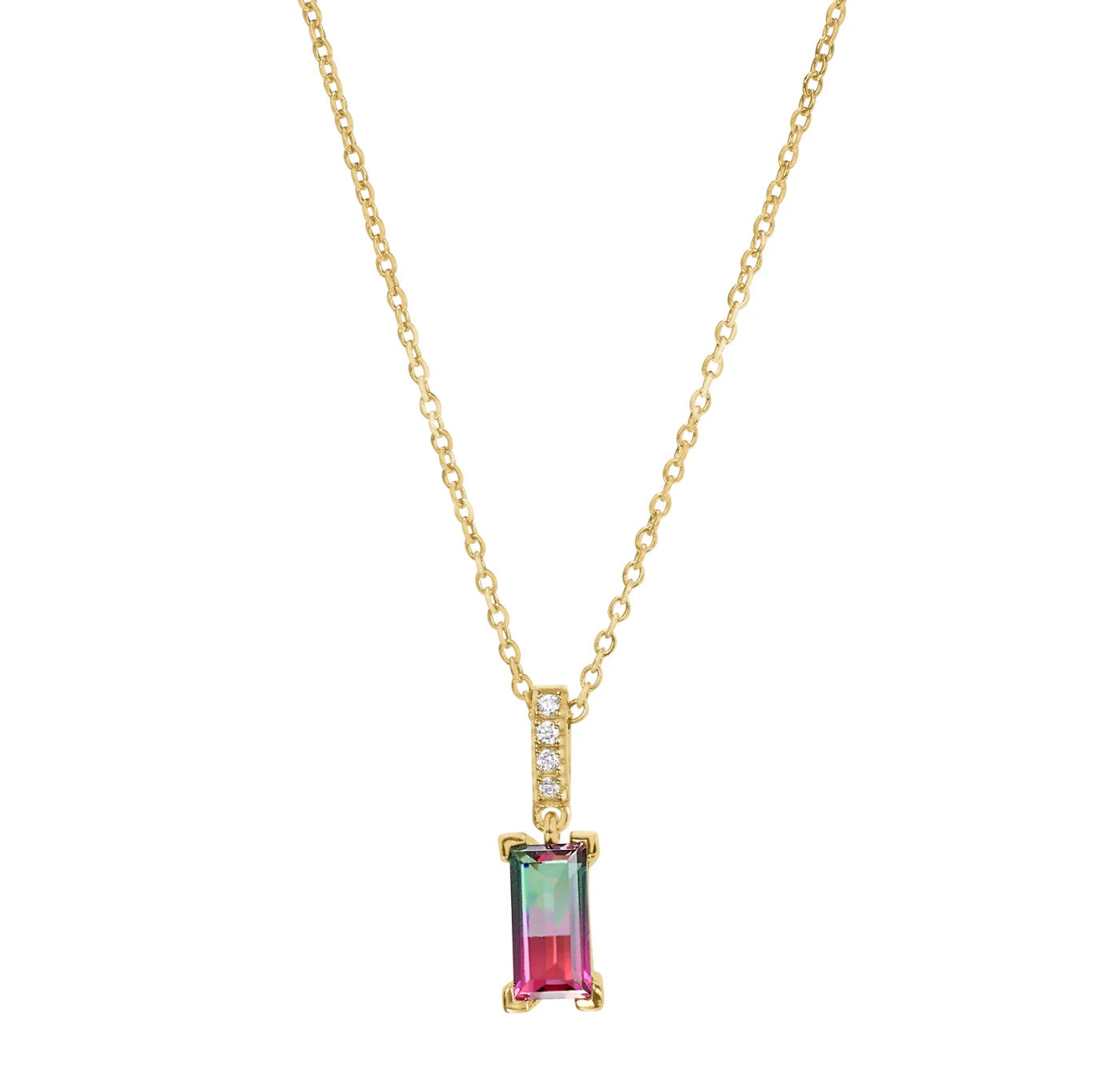 Watermelon Tourmaline Necklace