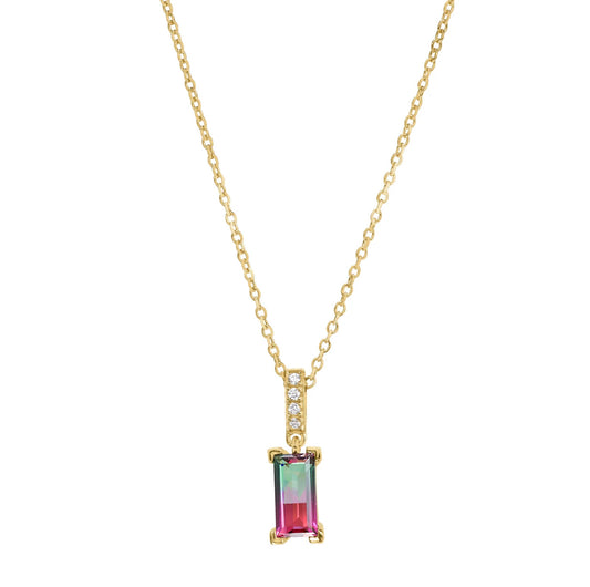 Watermelon Tourmaline Necklace