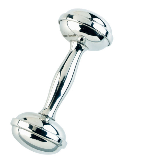 S.P Pewter Dumbell Rattle
