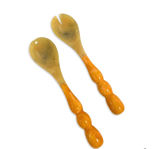 RESIN Rio Bubble Salad Servers (Orange)