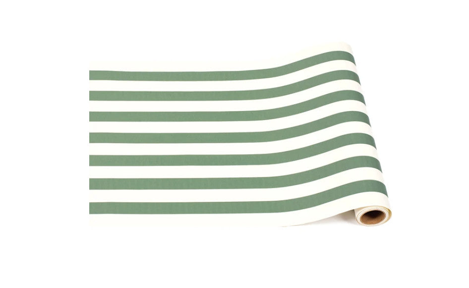 Dark Green Stripe Table Runner
