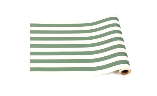 Dark Green Stripe Table Runner