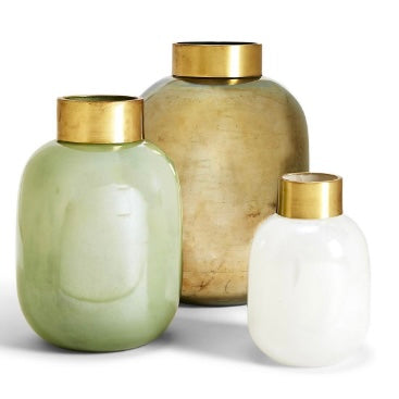 Bronze Lux Vase w/ Gold Collar (Large)