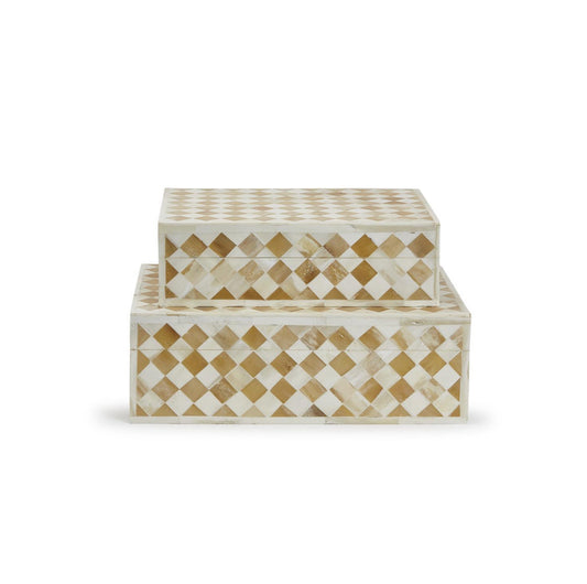 Small Diamond Hinged Cover Box
