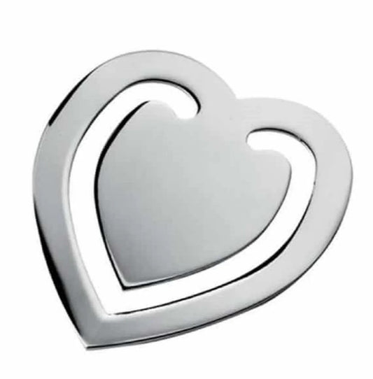 Small Metal Heart Book Mark