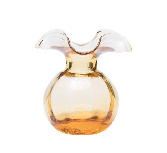 Hibiscus Glass Amber Bud Vase