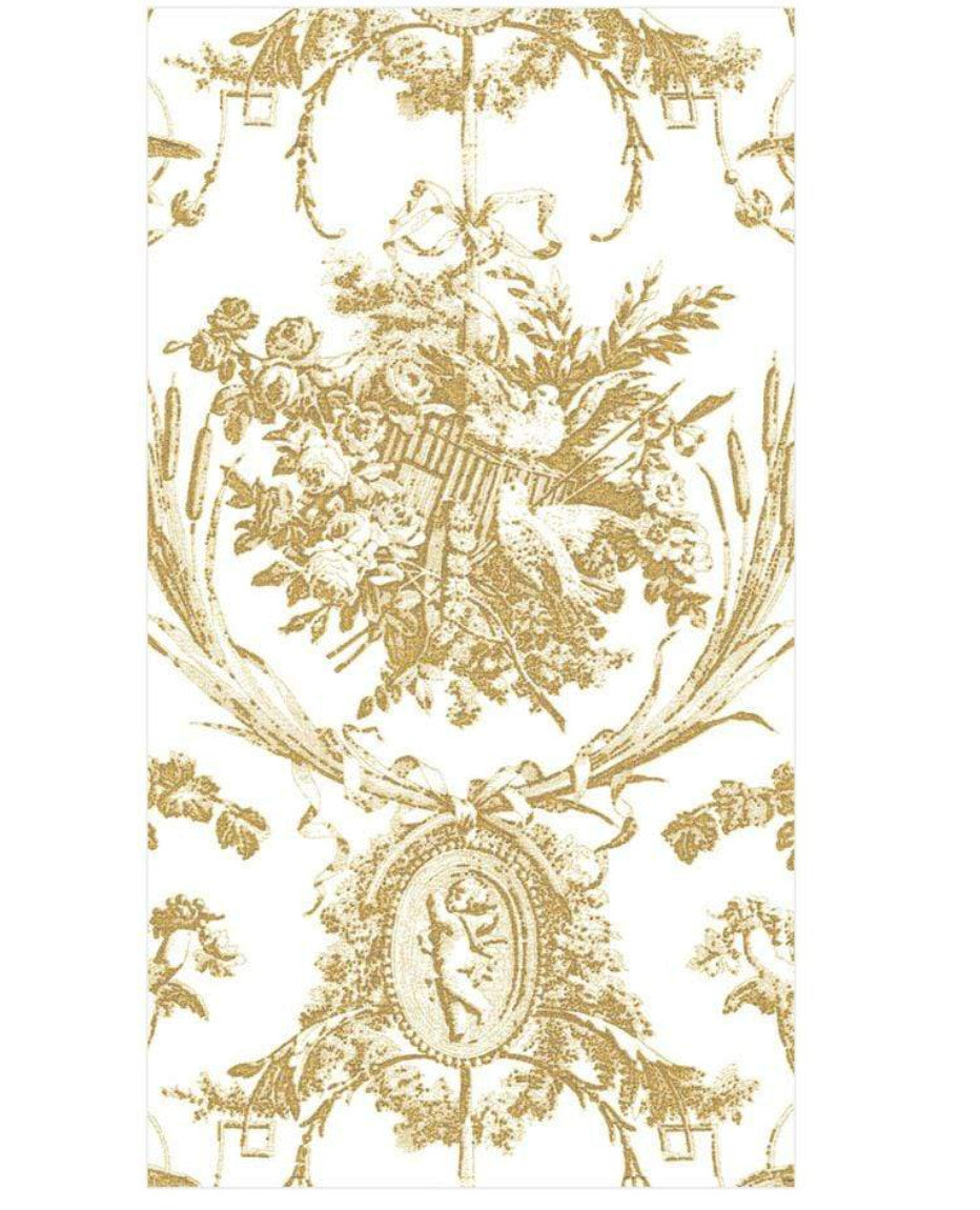 Romantic Toile Charcoal Guest Towels