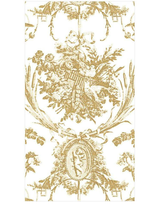 Romantic Toile Charcoal Guest Towels