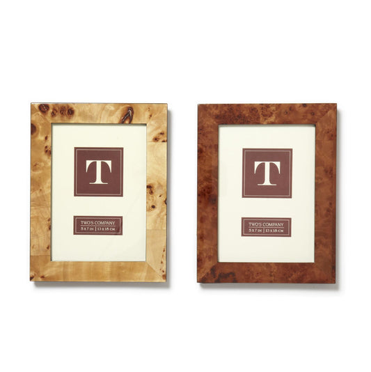 Burled Wood 5 x 7 Photo Frame