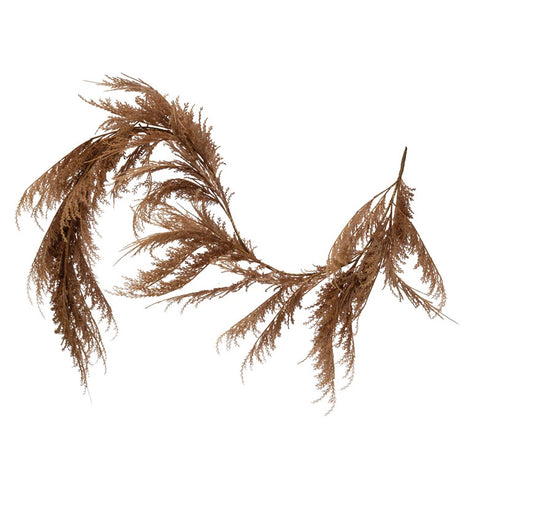 72" Faux Pampas Grass Garland, Blush