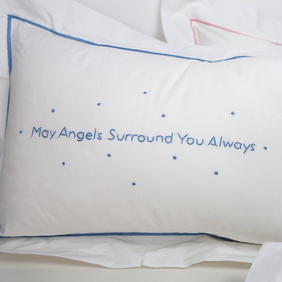 Blue - May Angels Surround You Always Pillow