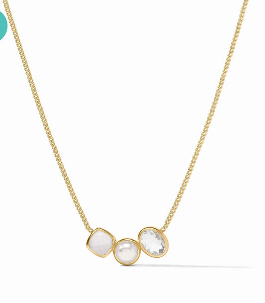 Kaleidoscope Delicate Necklace-Iridescent Clear Crystal