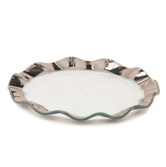 Ruffle Platinum Dinner Plate