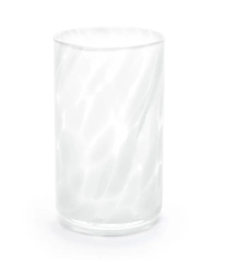 The Fritsy High Ball Glass-Enamel White