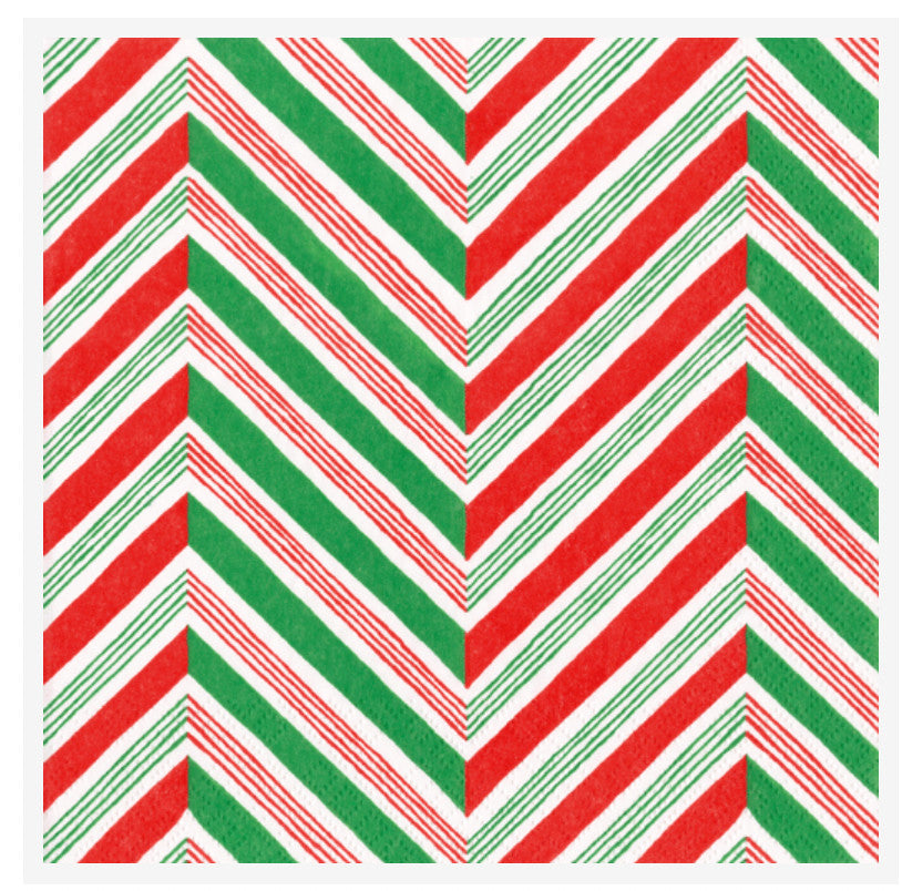 Candy Cane Stripes Cocktail Napkin